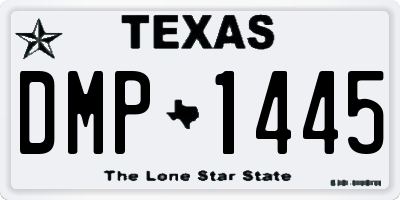 TX license plate DMP1445