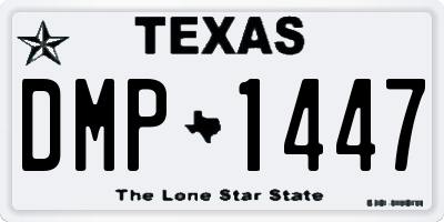 TX license plate DMP1447