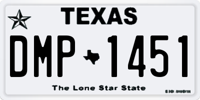 TX license plate DMP1451
