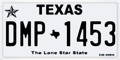 TX license plate DMP1453