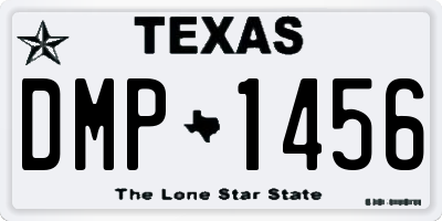 TX license plate DMP1456
