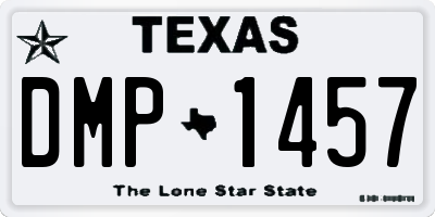 TX license plate DMP1457