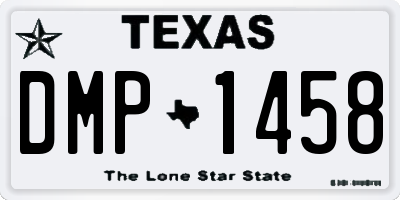 TX license plate DMP1458