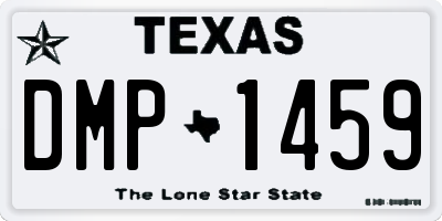 TX license plate DMP1459