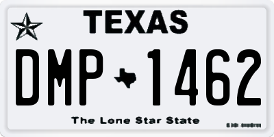 TX license plate DMP1462