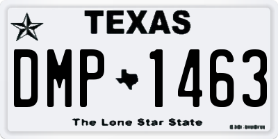 TX license plate DMP1463