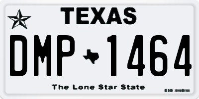 TX license plate DMP1464