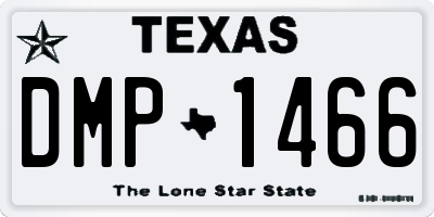 TX license plate DMP1466
