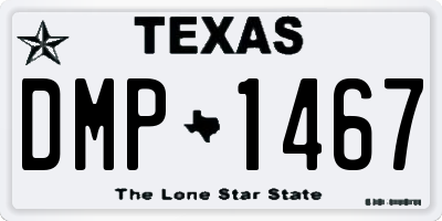 TX license plate DMP1467