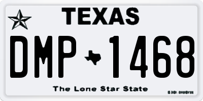 TX license plate DMP1468