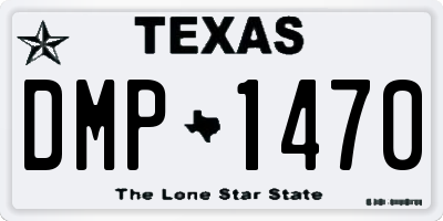 TX license plate DMP1470