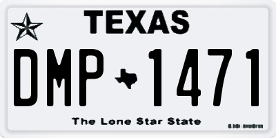 TX license plate DMP1471