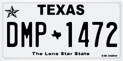 TX license plate DMP1472