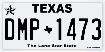 TX license plate DMP1473