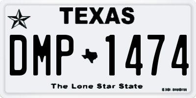 TX license plate DMP1474
