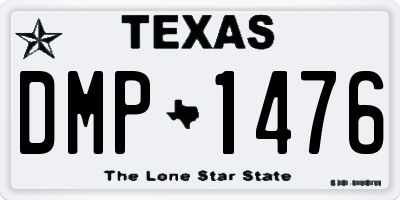 TX license plate DMP1476