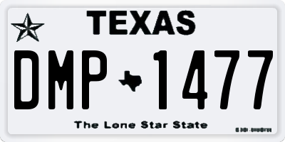 TX license plate DMP1477