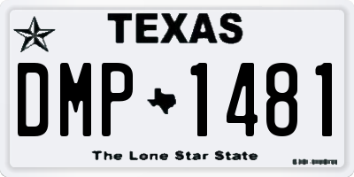 TX license plate DMP1481