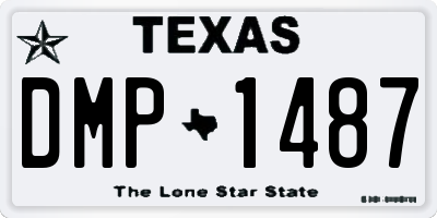 TX license plate DMP1487