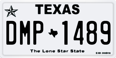 TX license plate DMP1489
