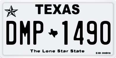 TX license plate DMP1490