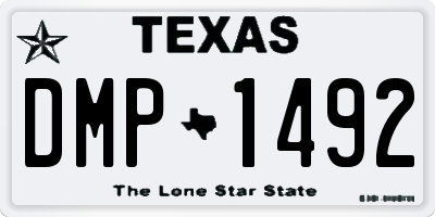 TX license plate DMP1492