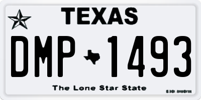 TX license plate DMP1493