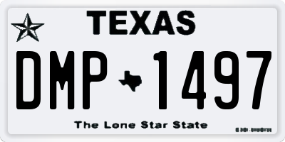 TX license plate DMP1497