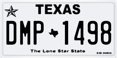 TX license plate DMP1498