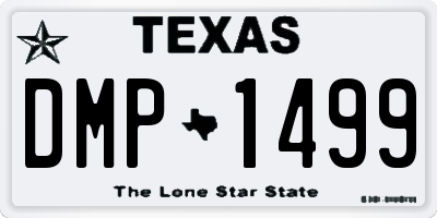 TX license plate DMP1499