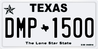 TX license plate DMP1500