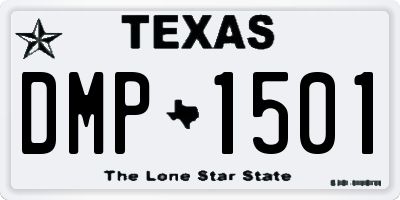 TX license plate DMP1501