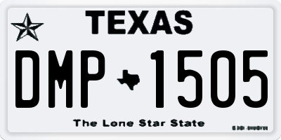 TX license plate DMP1505