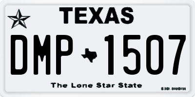 TX license plate DMP1507