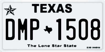 TX license plate DMP1508