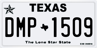 TX license plate DMP1509