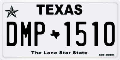TX license plate DMP1510