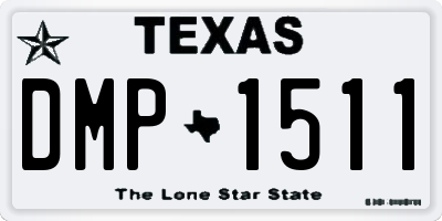 TX license plate DMP1511