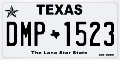TX license plate DMP1523