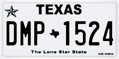 TX license plate DMP1524