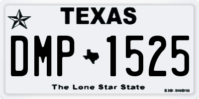 TX license plate DMP1525