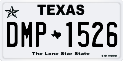 TX license plate DMP1526