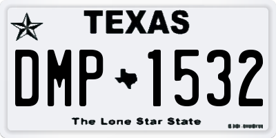 TX license plate DMP1532