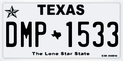 TX license plate DMP1533