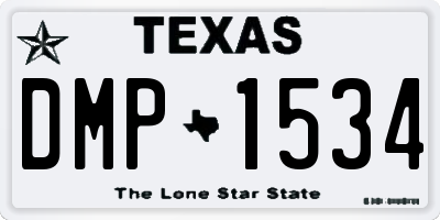 TX license plate DMP1534