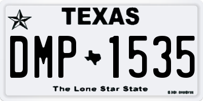 TX license plate DMP1535