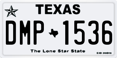 TX license plate DMP1536