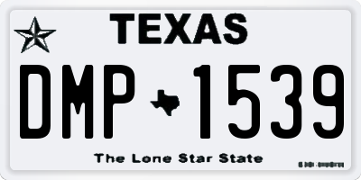 TX license plate DMP1539