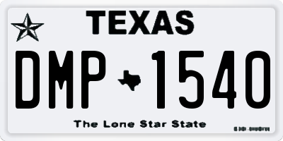 TX license plate DMP1540