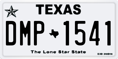 TX license plate DMP1541